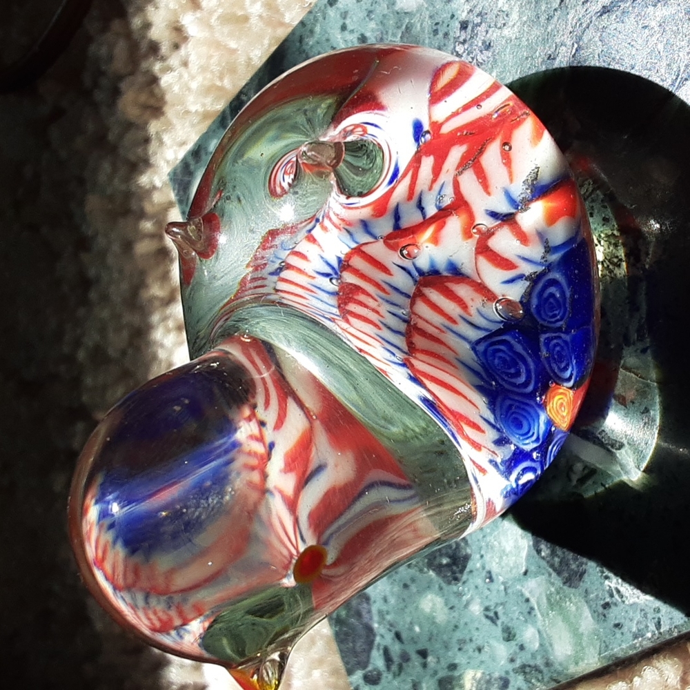 Rare,beautiful and unique vintage murrano glass baby bird.